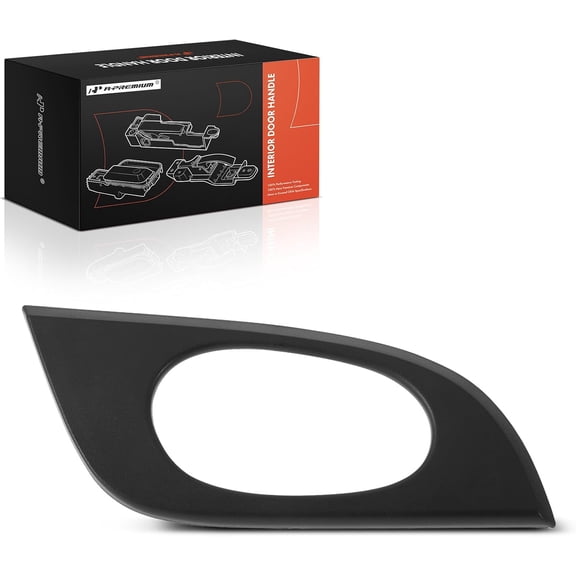 A-Premium Rear Left Driver Side Interior Door Handle Bezel Compatible with GMC Envoy 2002-2009, Envoy XL 2002-2006, Envoy XUV 2004-2005 & Saab 9-7X 2005-2009, Textured Black, Replace# 25809853