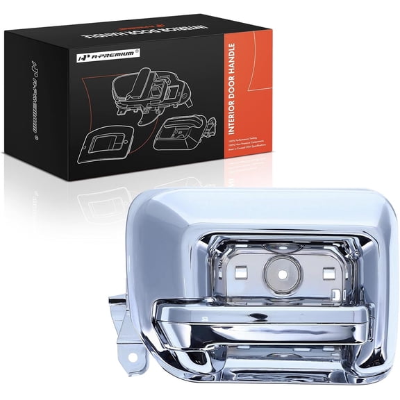 A-Premium Rear Left Driver Side Interior Door Handle Compatible with Chevrolet Silverado 1500, Silverado 1500 LD, Silverado 2500 HD, Silverado 3500 HD & GMC Sierra 1500, Sierra 1500 Limited, Chrome