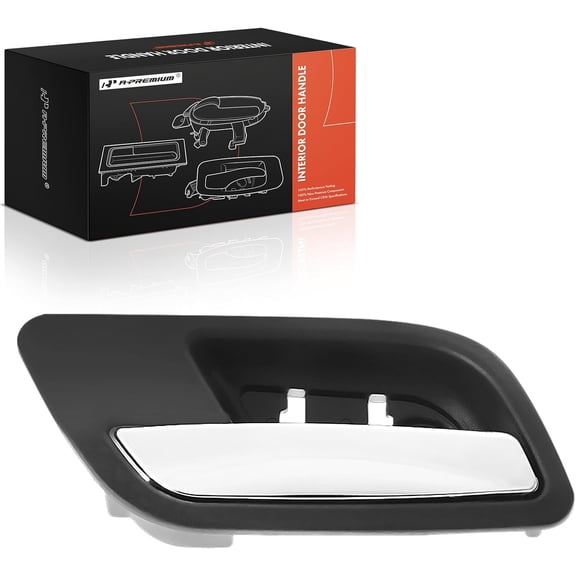 A-Premium Rear Left Driver Side Interior Door Handle Compatible with Chevrolet Silverado 1500, Tahoe, Suburban 1500 2500, Avalanche & GMC Sierra 2500 HD 3500 HD, Yukon XL 1500/2500, Chrome Lever