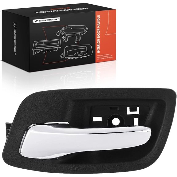 A-Premium Rear Left Driver Side Interior Door Handle Compatible with Dodge Charger 2011 2012 2013 2014, Black Housing with Chrome Lever, Replace# 1RE75DX9AC, 1RE77DX9AD