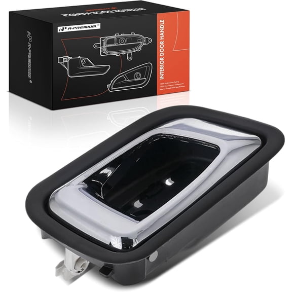 A-Premium Rear Left Driver Side Interior Door Handle Compatible with Honda Pilot 2003-2008, Chrome & Fern, Replace# 72660-S9V-A01ZE