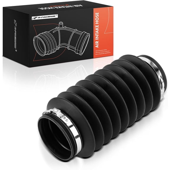 A-Premium Rear Left Engine Air Clean Intake Tube Hose W/Clamps Compatible with Ram 2500/3500 2011-2012 & Dodge Ram 2500/3500 2003-2010