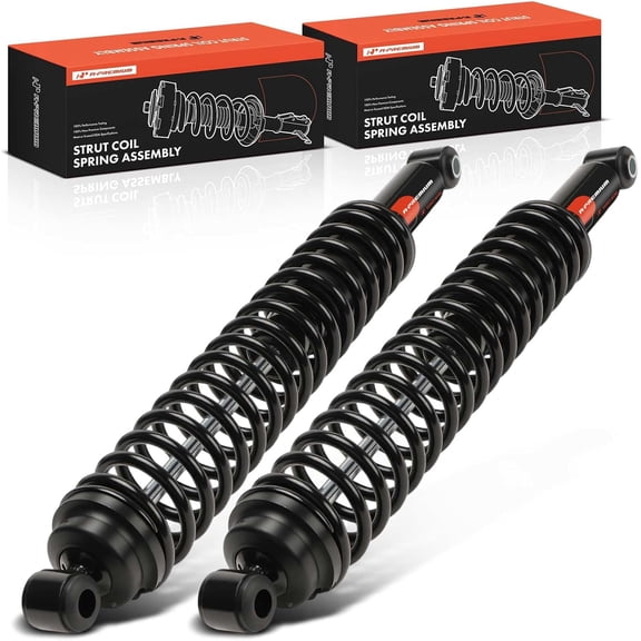 A-Premium Rear Load Adjusting Shock Absorber Compatible with Chevrolet Blazer, C10 Pickup, C20, K10, K20, K5 Blazer, P10 Van, P20, R10, R1500 V1500 V20 V2500 Suburban & GMC C15, C1500, C25, 2-PC Set