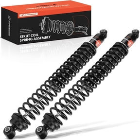 A-Premium Rear Load Adjusting Suspension Shock Absorber with Coil Spring Compatible with Chevrolet and GMC Models - Silverado 1500 & Sierra 1500 1999-2006, Classic 2007-4WD/AWD, 2-PC Set