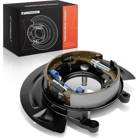 A-Premium Rear Loaded Parking Brake Backing Plate Assembly Compatible with Dodge, Ram Models - 2500 2011, Ram 2500 2003-2008/2010, Ram 3500 2003-2008