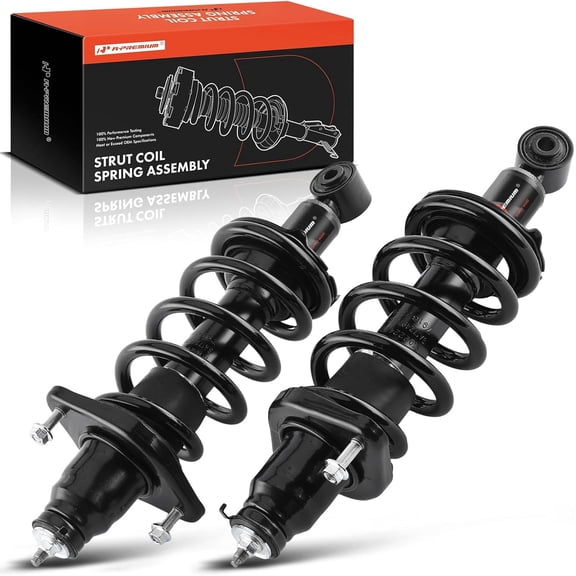 A-Premium Rear Complete Struts Compatible with Honda CR-V CRV 2007-2011 - 2x Replacement Suspension Shock Absorber with Coil Spring Assembly