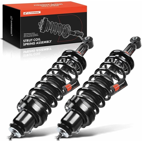 A-Premium Rear Pair (2) Complete Strut & Coil Spring Assembly Compatible with Mitsubishi Lancer 2008 2009 2010 Driver and Passenger Side