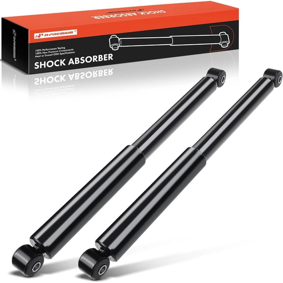 A-Premium Rear Pair (2) Shock Absorber Compatible with Chevrolet Silverado 2500 HD 11-19, Silverado 3500 HD 11-20 & GMC Sierra 2500 HD, Sierra 3500 HD, Driver & Passenger Side
