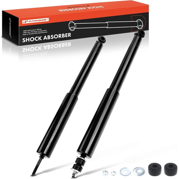 A-Premium Rear Pair (2) Suspension Shock Strut Absorbers Compatible with Toyota Corolla Sienna Tercel Mazda 626 Lincoln Town Car AMC Eagle, Driver and Passenger Side