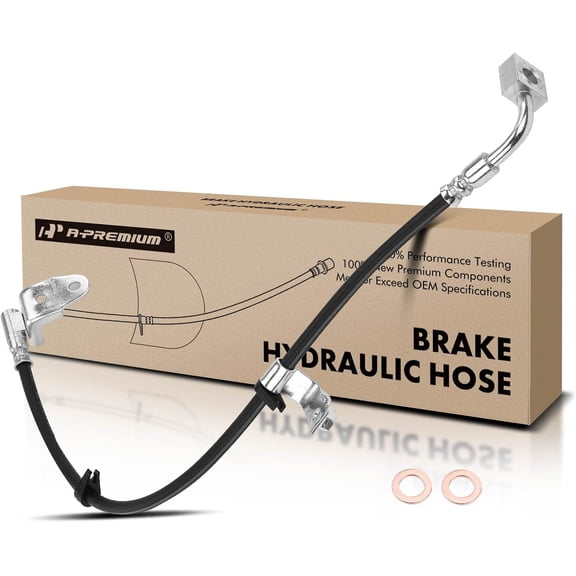 A-Premium Rear Passenger Brake Hydraulic Hose Compatible with Select Dodge and Plymouth Models - Neon 1995 1996 1997 1998 1999 2.0L with Rear Disc brakes - Replace# 4509564