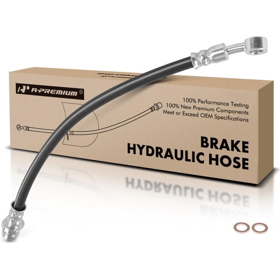 A-Premium Rear Passenger Brake Hydraulic Hose Compatible with Select Hyundai Models - Elantra 2007 2.0L, with 4-Wheel ABS - Replace# 587372H500