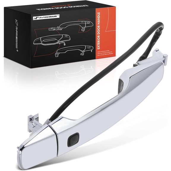 A-Premium Rear Passenger Side Exterior Door Handle with Sensor Compatible with Toyota Land Cruiser 2008-2011/2013-2015 & Lexus LX570 2008-2011/2013-2015, with Smart Key Entry, Replace# 69227-60070