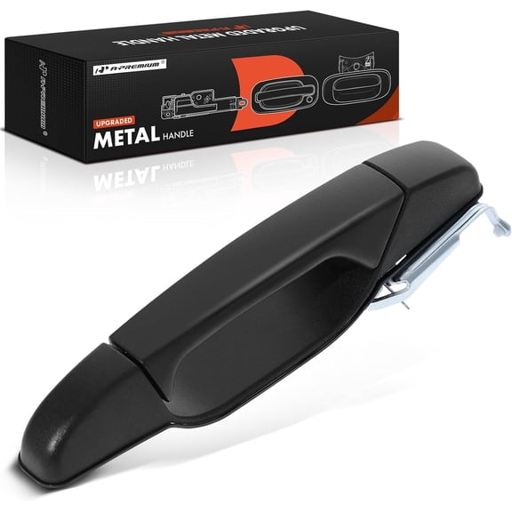 A-Premium Rear Passenger Side Upgraded Metal Exterior Door Handle Compatible with Chevrolet Silverado 1500, Tahoe, Suburban 2500, Avalanche & GMC Sierra 3500 HD, Yukon, Yukon XL, Textured Black