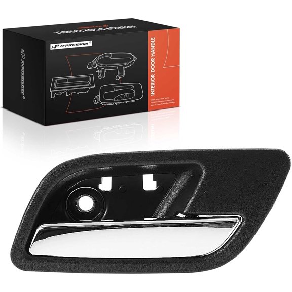A-Premium Rear Right Passenger Side Interior Door Handle Compatible with Chevrolet Silverado 1500, Tahoe, Suburban 1500 2500, Avalanche & GMC Sierra 2500 HD 3500 HD, Yukon XL 1500/2500, Chrome Lever