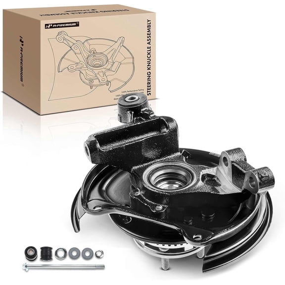 A-Premium Rear Right Steering Knuckle & Wheel Bearing Hub Assembly Compatible with Subaru Forester 2003-2008 Passenger Side Rear Disc Brakes Only
