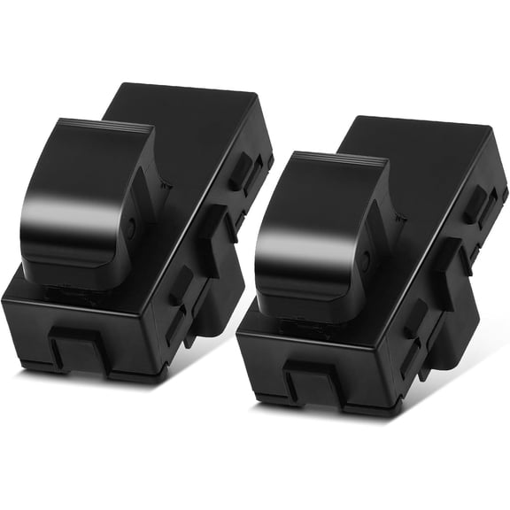 A-Premium Rear Side 2-PC Set Window Switch Compatible with Chevrolet Silverado 1500 2500 HD 3500HD, Traverse & GMC Sierra 1500, Acadia & Buick Enclave & Saturn Outlook, Replace# 22895546, 25877777