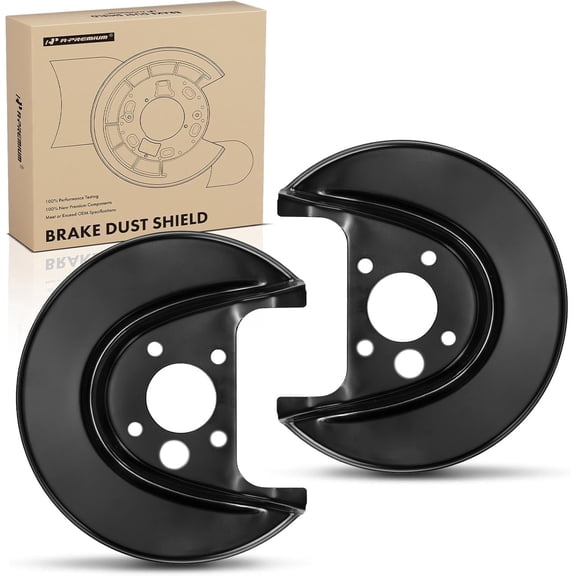 A-Premium Rear Side Brake Dust Shield Compatible with Select Volkswagen and Audi Models - Jetta 1999-2009, Golf 2000-2006, Beetle 1998-2010, TT 1999-2006 - Replace# 1J0615612D, 2-PC Set