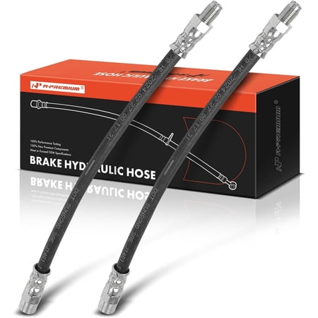 A-Premium Rear Side Brake Hydraulic Hose Compatible with Select Audi Models - A8/A8 Quattro 1997-1999, 80 Quattro/90 Quattro 1988-1992, 4000 Quattro 1984-1987, Coupe Quattro 1990-1991 - Pack of 2