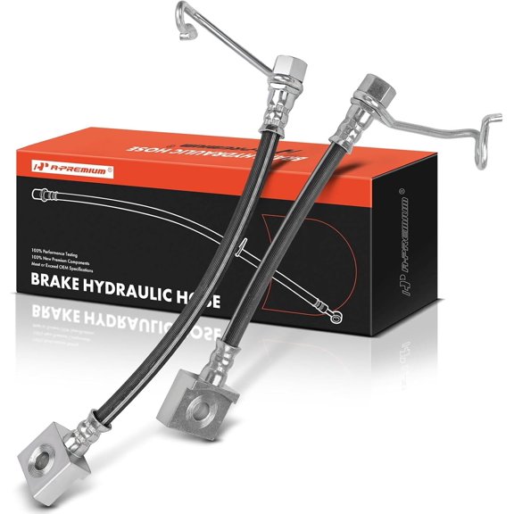 A-Premium Rear Side Brake Hydraulic Hose Compatible with Select Ford Models - F-53 Motorhome Chassis 2015-2019, F-59 Commercial Stripped Chassis 2015-2019 - Replace# EU9Z2268D, EU9Z2268E(Pack of 2)