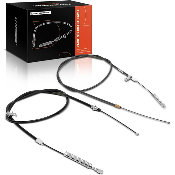 A-Premium Rear Side Parking Brake Cable Assembly Compatible with Chevrolet & GMC Models: Silverado 1500, Silverado 2500 HD 3500 HD, Sierra 1500, Sierra 2500 HD 3500 HD, Crew Cab Pickup, 2-PC Set