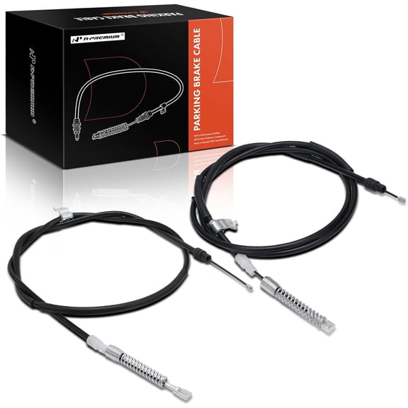 A-Premium Rear Side Parking Brake Cable Assembly Compatible with Chevrolet, GMC Models: Silverado 2500 HD 2006-2009, Silverado 2500 HD Classic 2007, Sierra 2500 HD, Sierra 2500 HD Classic, 2-PC Set