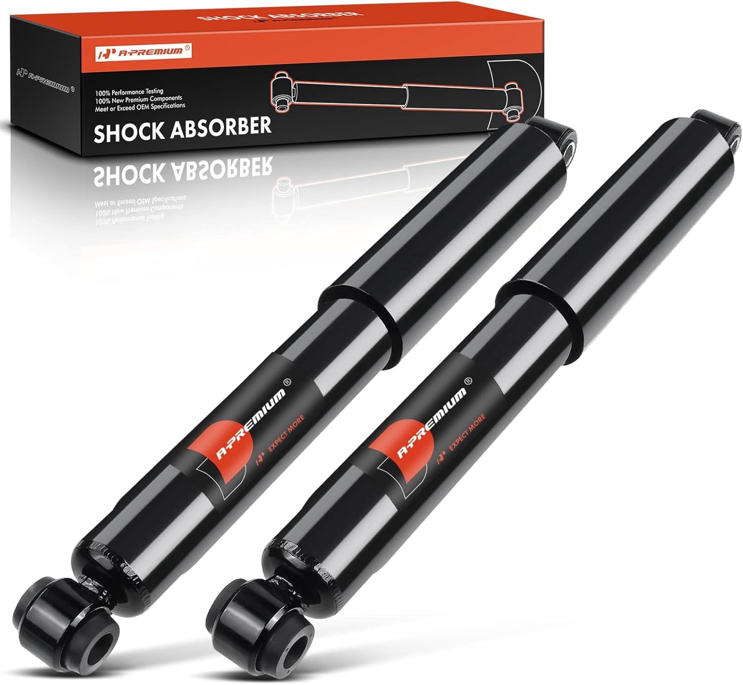 A-Premium Rear Suspension Shock Absorber Compatible with Isuzu Trooper 1992-2002, VehiCROSS 1999-2001 & Acura SLX 1996-1999, 2-PC Set
