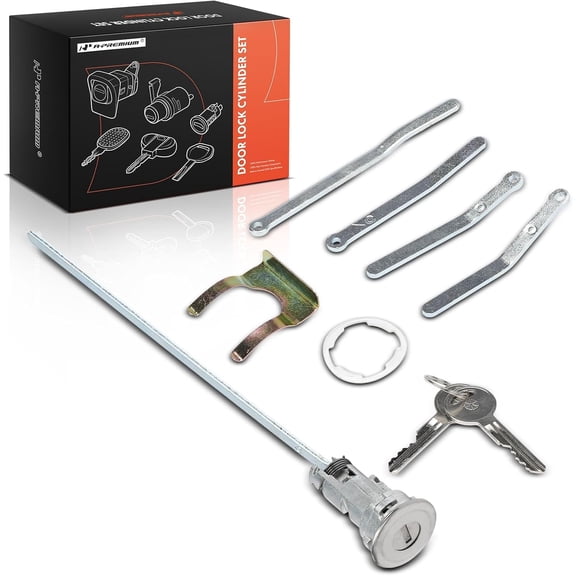 A-Premium Rear Tailgate Trunk Door Lock Cylinder Kit with Keys Compatible with Chrysler Dodge & Plymouth Vehicles - 300 Imperial Newport Town & Country Challenger Charger Fury Scamp and More