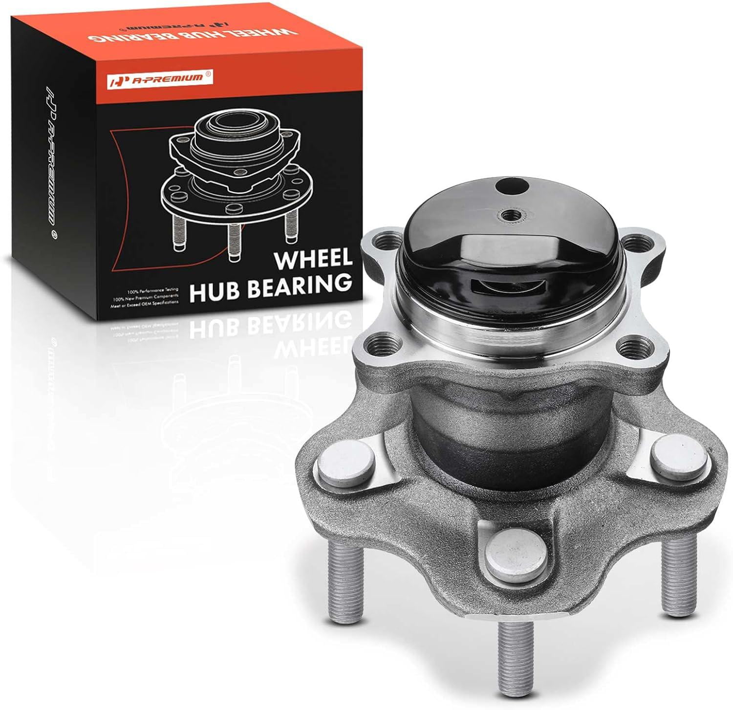 A-Premium Rear Wheel Bearings and Hub Assembly Compatible with Nissan Sentra 2013 2014 2015 2016 2017 2018 2019, w/ABS 5-Lug, Replace # 512530
