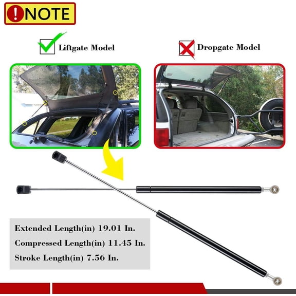 A-Premium Rear Window Lift Supports Shock Struts Compatible with Chevrolet Blazer 1997-2005 GMC Jimmy Oldsmobile Bravada Sport Utility 2-PC Set Not fit Dropgate Model