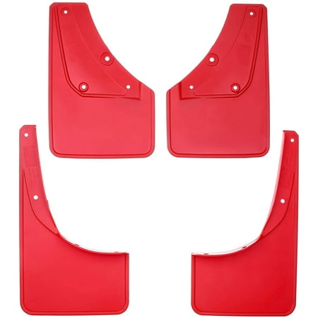 A-Premium Red Splash Guards Mud Flaps Compatible with Suzuki Jimny 2019-2020 Front and Rear 4-PC Set