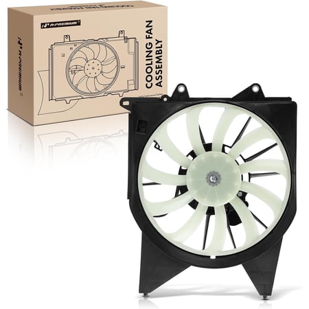 A-Premium Right A/C Condenser Fan Assembly Compatible with Select Honda Models - Civic 2017 2018 2019 2020 2021, 2.0L - Replace# 386155BFA01, 386155BFA01PFM