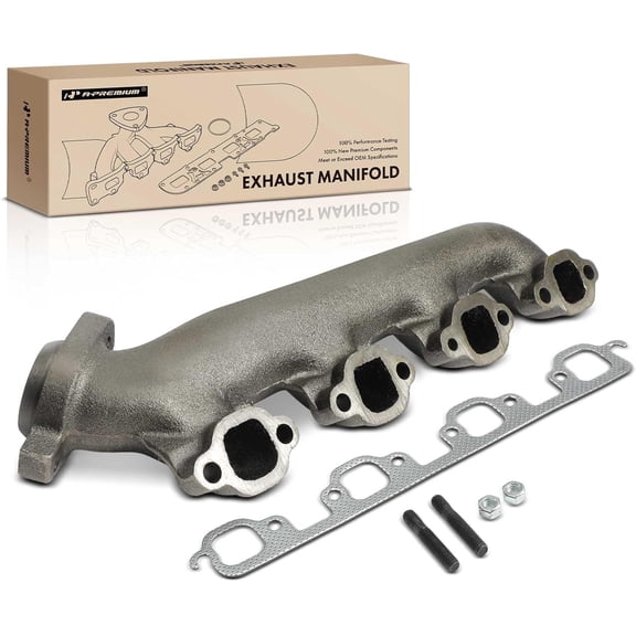 A-Premium Right Exhaust Manifold Kit W/Manifold Gasket Studs & Nuts [7.5L] Compatible with Ford F-250 88-93/96 F-350 F-250 HD E-250/E-350 Econoline Club Wagon F-53 Motorhome Chassis F-Super Duty