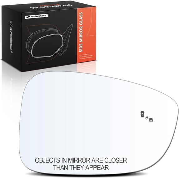 A-Premium Right Passenger Side Heated Mirror Glass with Backing Plate Compatible with Honda Accord 2023-2024 - Exterior Side View Convex Mirror with Blind Spot Detection