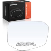 A-Premium Right Passenger Side Heated Mirror Glass with Backing Plate - Compatible with Honda Civic 2016-2021, Insight 2019-2022 - Exterior Side View Convex Mirror, Replace # 76203TBAC01