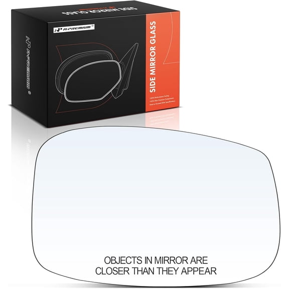 A-Premium Right Passenger Side Heated Mirror Glass with Backing Plate Compatible with Honda Odyssey 2018 2019 2020 2021 2022 2023 - Exterior Side View Convex Mirror