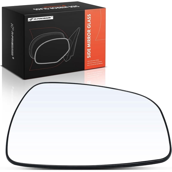 A-Premium Right Passenger Side Heated Mirror Glass with Backing Plate - Compatible with Hyundai Elantra 2011-2013 (US Built Models), Accent 2012-2017 - Exterior Side View Convex Mirror