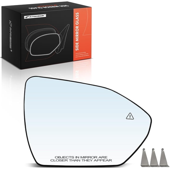 A-Premium Right Passenger Side Heated Mirror Glass with Backing Plate Compatible with Hyundai Tucson, Santa Cruz, 2022 2023 2024 - Exterior Side View Convex Mirror with Blind Spot Detection