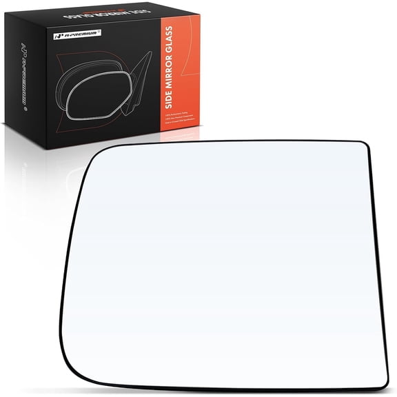 A-Premium Right Passenger Side Heated Mirror Glass with Backing Plate - Compatible with Ram 1500 2019-2024 - Exterior Side View Convex Mirror with Blind Spot Detection