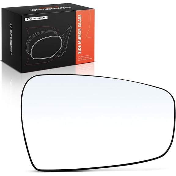 A-Premium Right Passenger Side Heated Mirror Glass Compatible with Kia Forte 2014-2018, Forte5 2014-2018 - Exterior Side View Convex Mirror with Backing Plate, with Rear Holders, Replace # 87621A7040