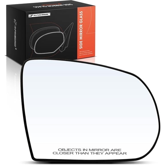 A-Premium Right Passenger Side Manual Non-Heated Mirror Glass with Backing Plate Compatible with Jeep KL Series Cherokee 2014-2023 - Exterior Side View Convex Mirror, Without Blind Spot Detection