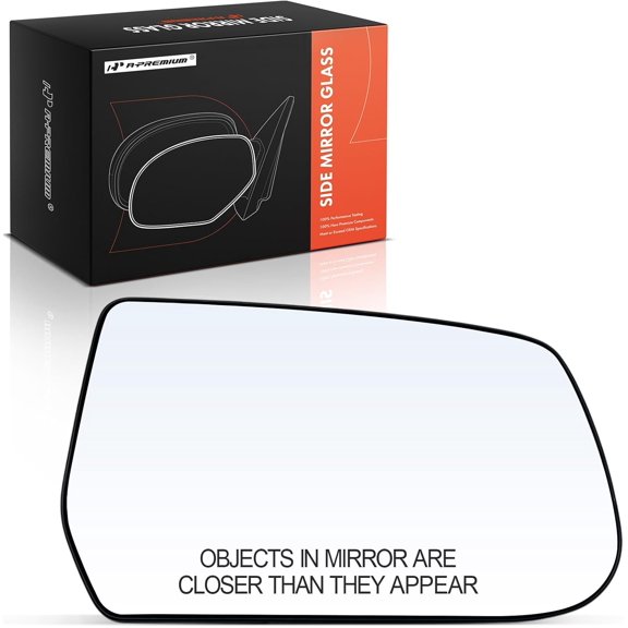 A-Premium Right Passenger Side Non-Heated Mirror Glass with Backing Plate - Compatible with Chevrolet Equinox & GMC Terrain, 2010-2017 - Exterior Side View Convex Mirror