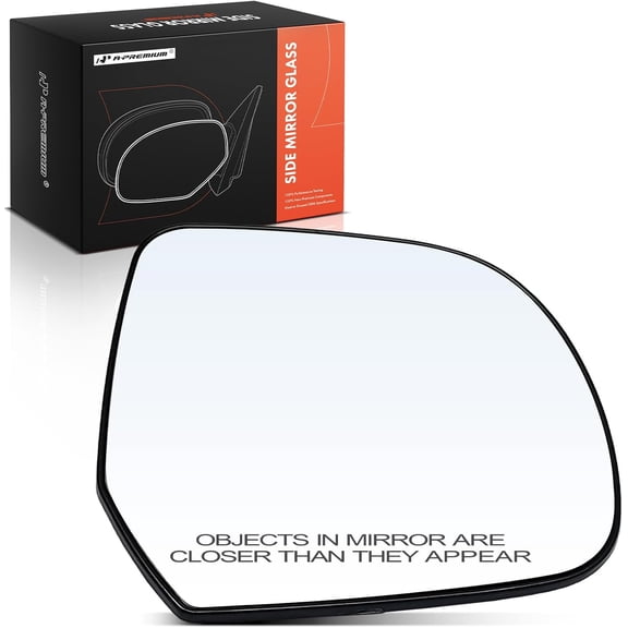 A-Premium Right Passenger Side Non-Heated Mirror Glass with Backing Plate - Compatible with Nissan Versa 2012-2014, Versa Note 2014 - Exterior Side View Convex Mirror