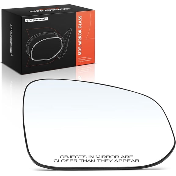 A-Premium Right Passenger Side Non-Heated Mirror Glass with Backing Plate - Compatible with Toyota Highlander 2014 2015 2016 2017 - Exterior Side View Convex Mirror