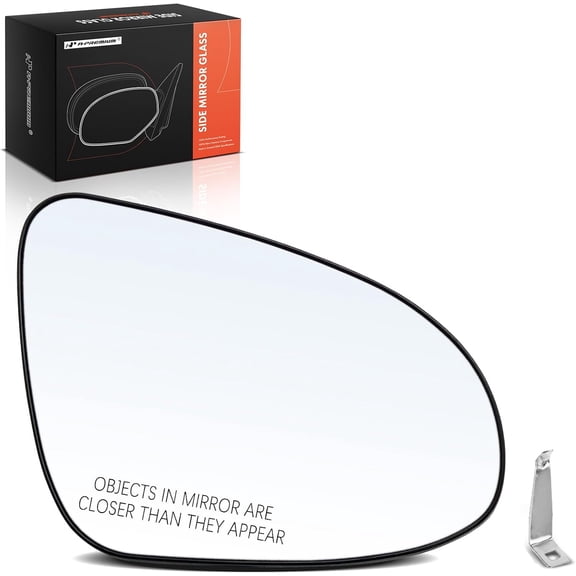 A-Premium Right Passenger Side Non-Heated Mirror Glass with Backing Plate - Compatible with Toyota Prius C 2012-2019 - Exterior Side View Convex Mirror