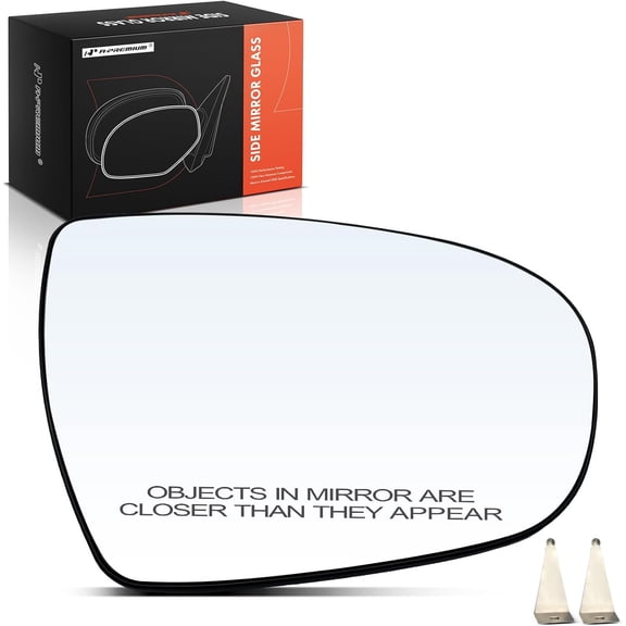 A-Premium Right Passenger Side Power Heated Mirror Glass with Backing Plate Compatible with Kia Optima 2011 2012 2013 2014 2015 2016 - Exterior Side View Convex Mirror, without Blind Spot Detection