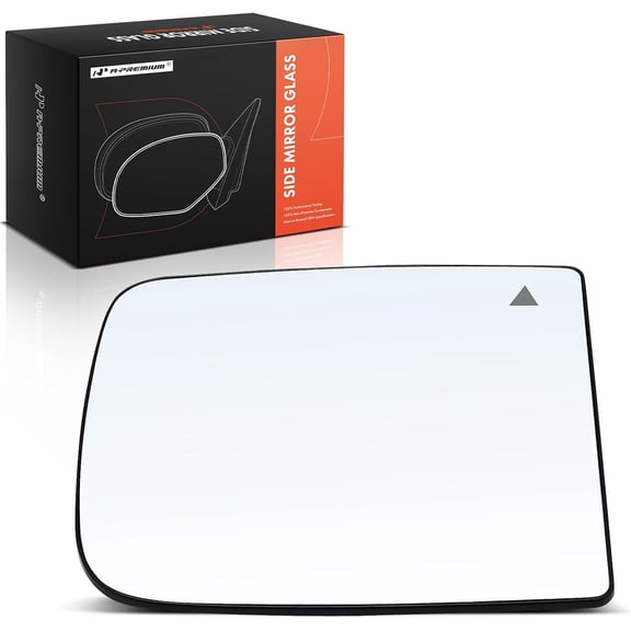 A-Premium Right Passenger Side Upper Non-Heated Mirror Glass with Backing Plate - Compatible with Ram 1500 2019 2020 2021 2022 - Towing Mirror Flat with Blind Spot Detection