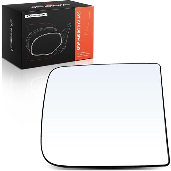 A-Premium Right Passenger Side Upper Non-Heated Mirror Glass with Backing Plate - Compatible with Ram 1500 2019 2020 2021 2022 - Towing Mirror Flat