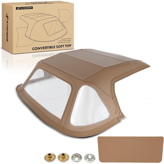 A-Premium Saddle Convertible Soft Top Compatible with MG MGB 1971-1980, with Plastic Window