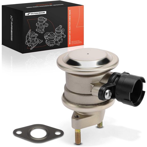 A-Premium Secondary Air Injection Check Valve Compatible with BMW 318i 1996-1998, 318is 1996-1997, 318ti 1996-1999, Z3 1996-1997, M5 2000-2003, Z8 2000-2003, Air Pump Check Control Valve with Gasket