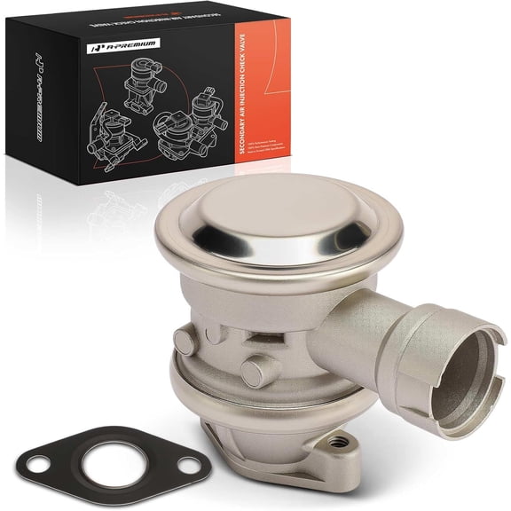 A-Premium Secondary Air Injection Check Valve Compatible with Saab 9-3 2003/2009-2011 2.0L, 9-3X 2010-2011 2.0L, 9-5 2002-2003 3.0L, Air Pump Check Control Valve with Gasket